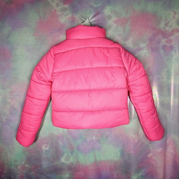 Joe Fresh Kids Neon Pink Puffer Jacket Size S/M 6 - Picture 8 of 11